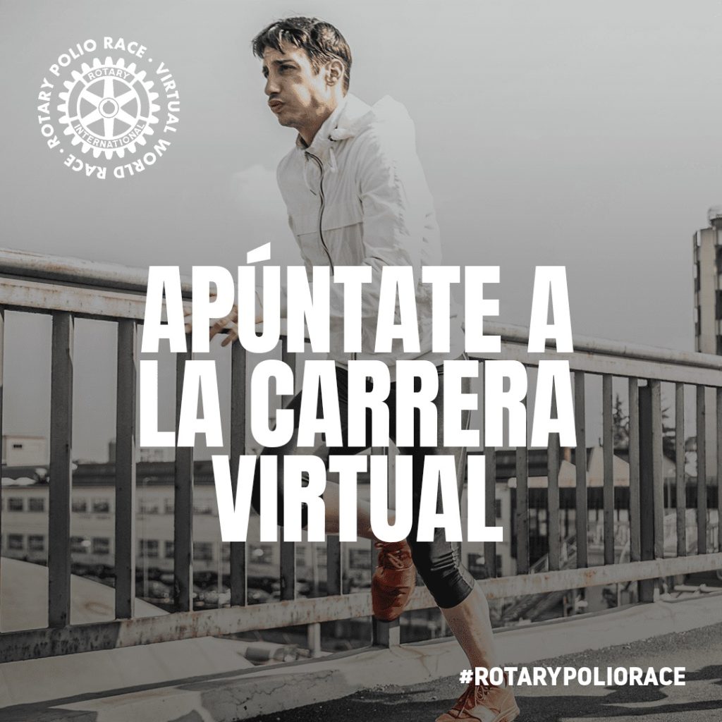 carrera vitual apuntate rotary polio race